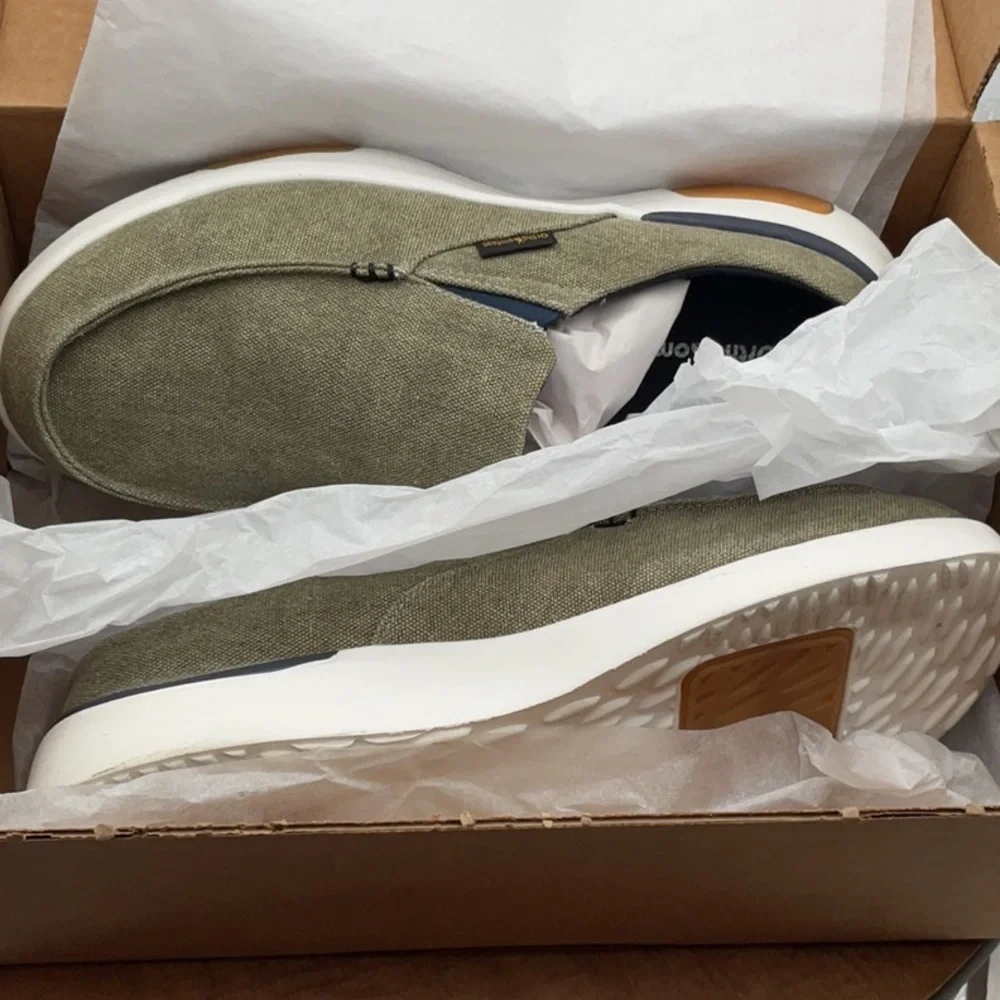 NWT OrthoComfoot Comfortable Mens Casual Slip-On Shoes - Olive size 42 US‎ 9